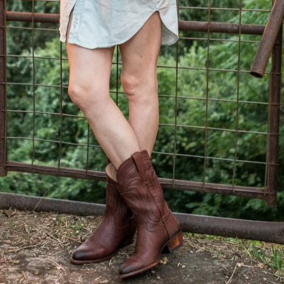 Tecovas Jamie Boots in Sequoia Bovine 15 D Womens Brown Cowgirl Rodeo Equestrian